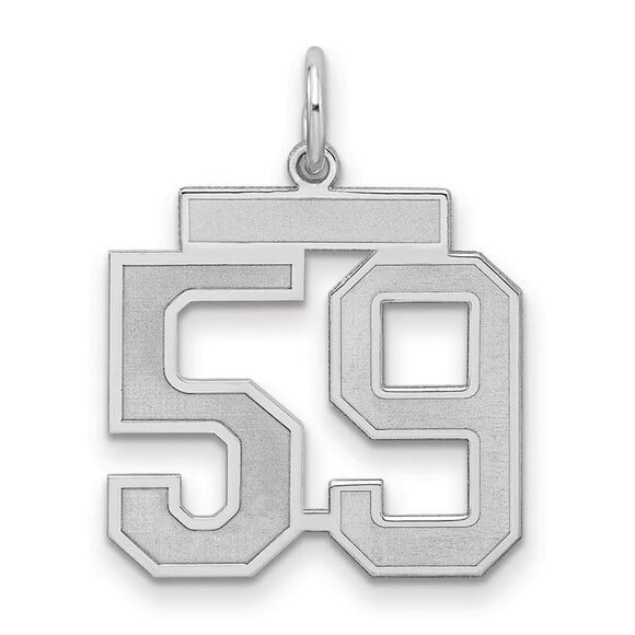 Sterling Silver Jersey Collection Medium Number 59 Pendant